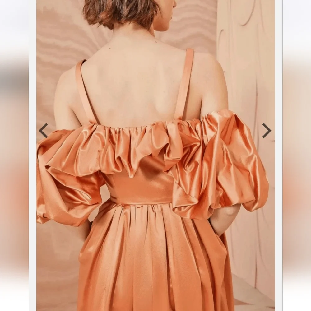 NWOT. Ulla Johnson | Lelita Dress Copper Gold - Picture 4 of 6